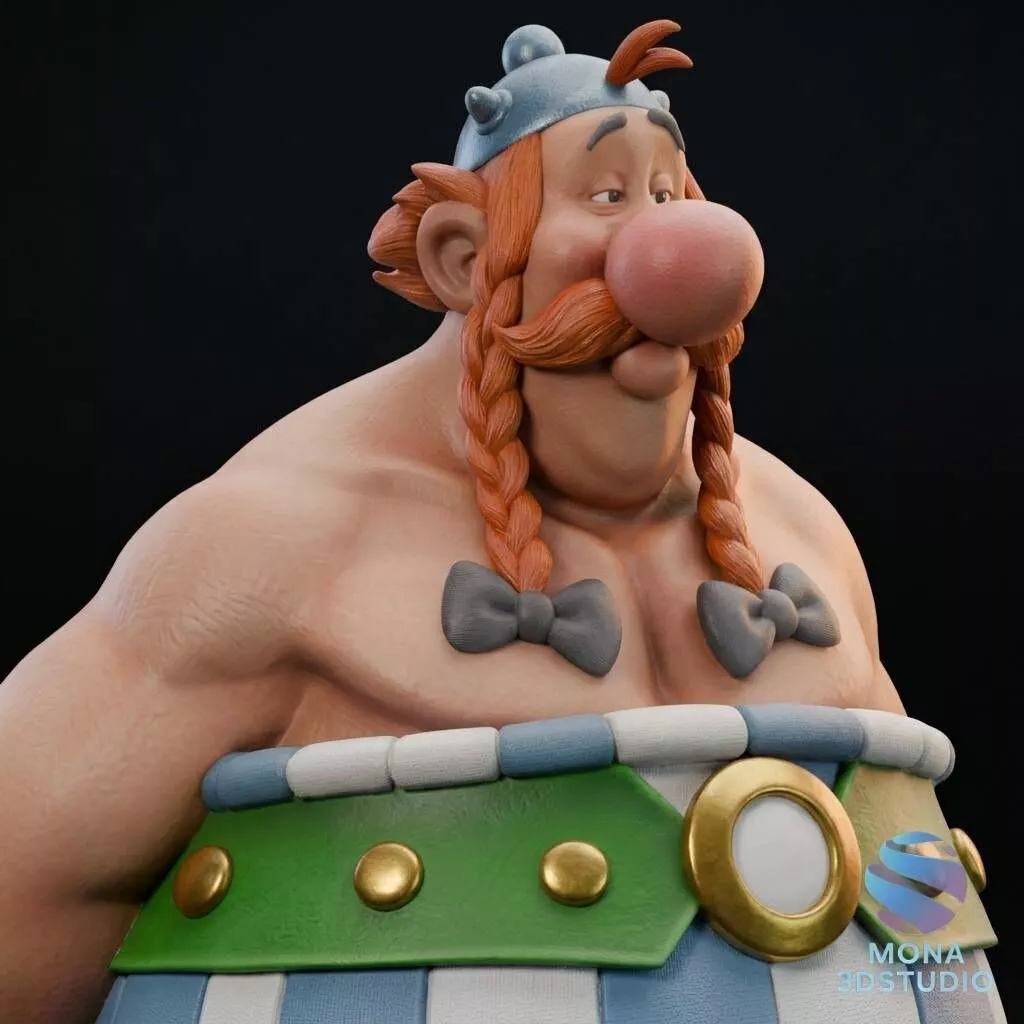 Obelix 3D Statue - Presupported STL 3D print model