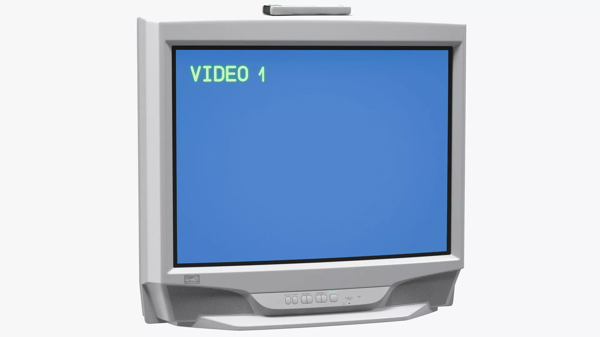 Vintage 00s CRT TV with IR Control On 3D model