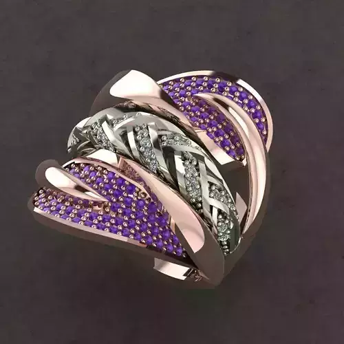 jwelery amethyst ring with stones