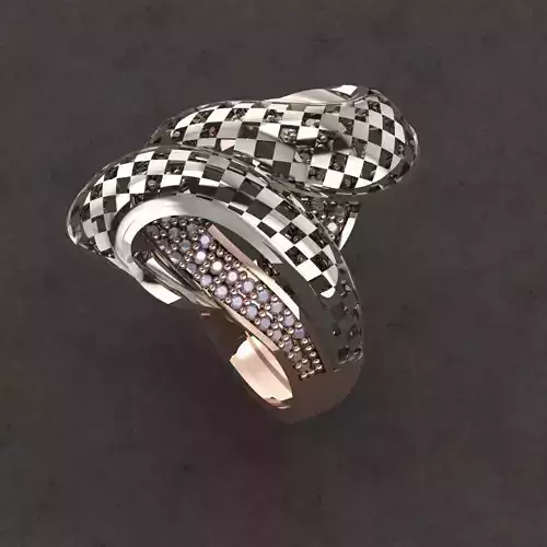 dizayn snake ring with diamonds