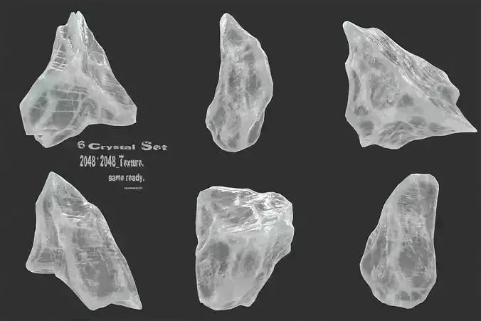 ice crystal Low-poly 3D model