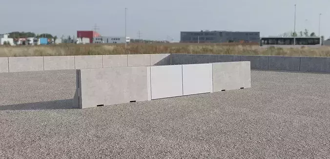 Metal Gates for Fenced Concrete Barrier 400x130