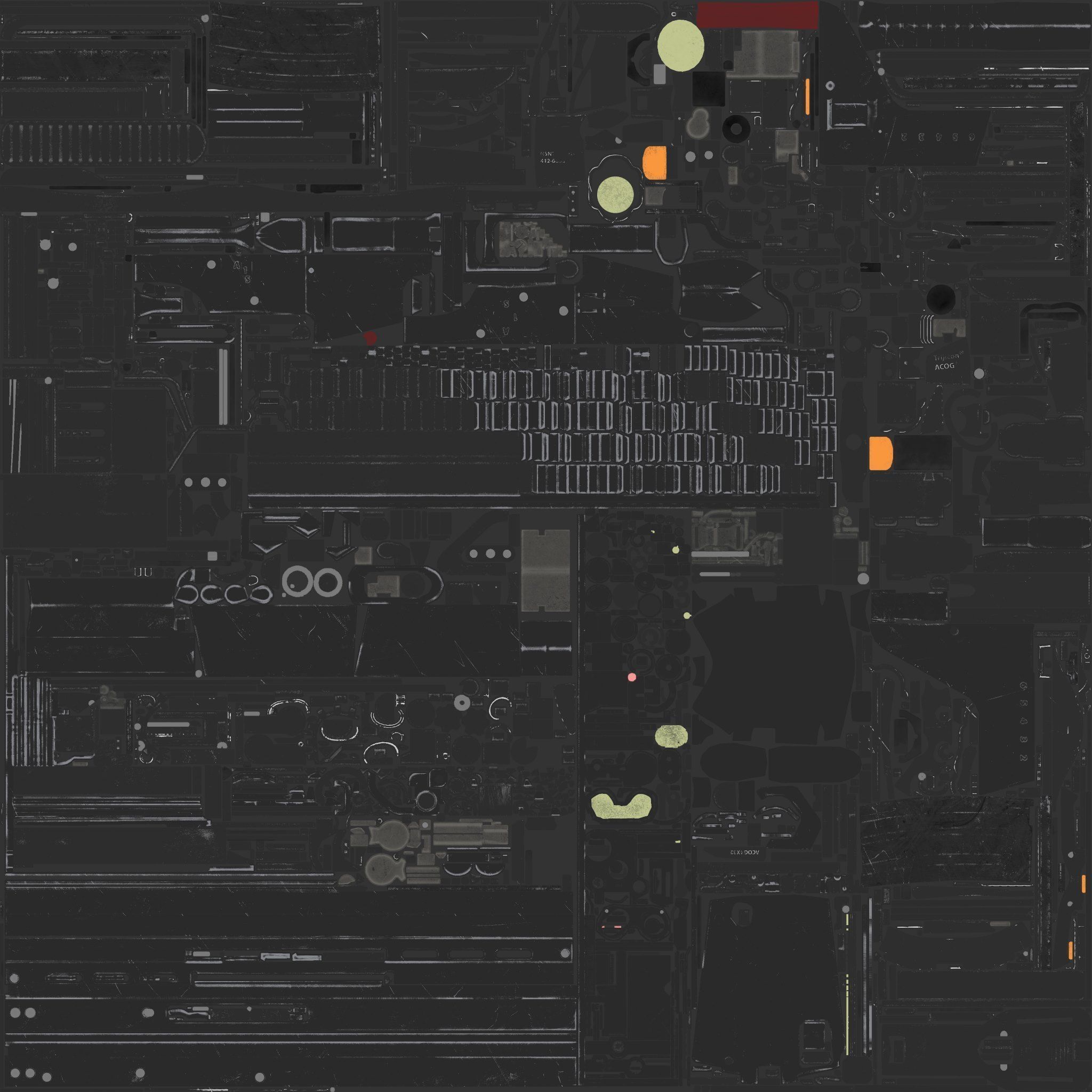 Scar L rifle Low-poly 3D model_9