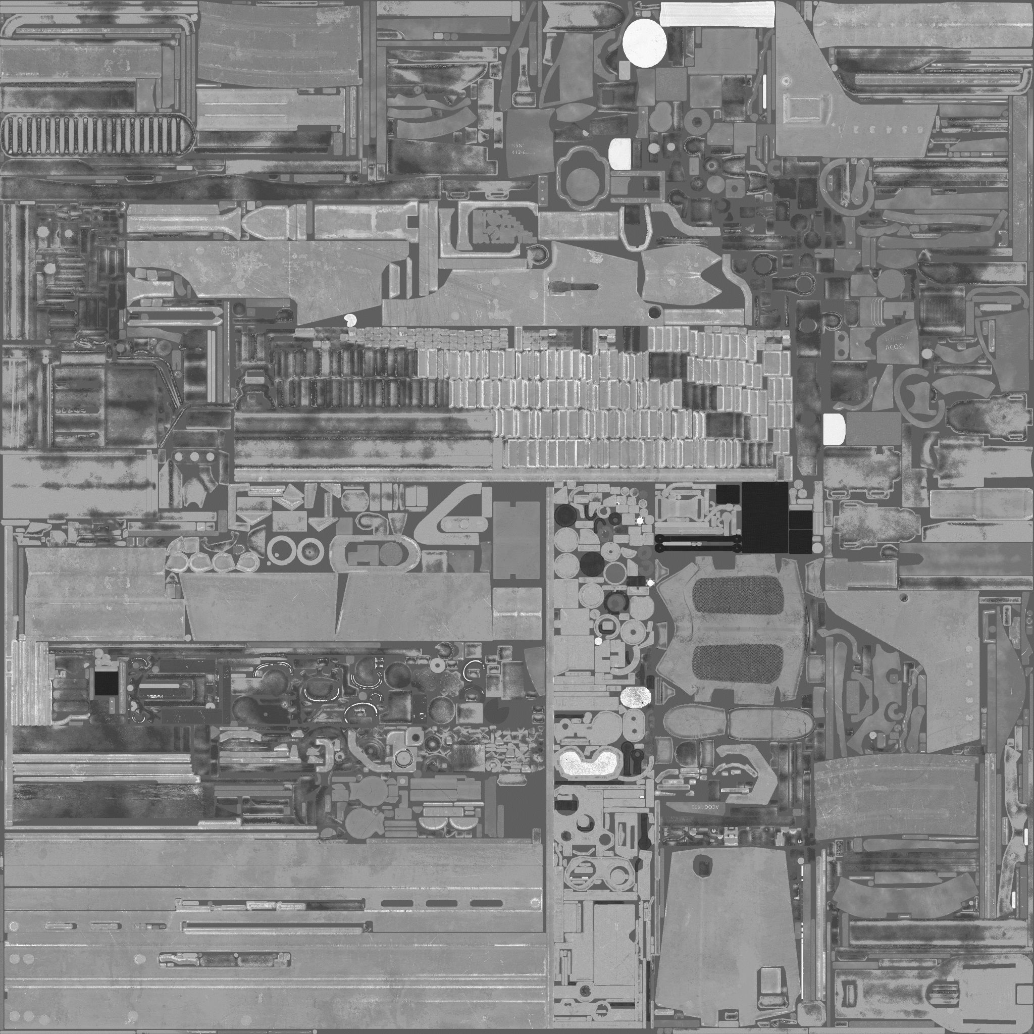 Scar L rifle Low-poly 3D model_12