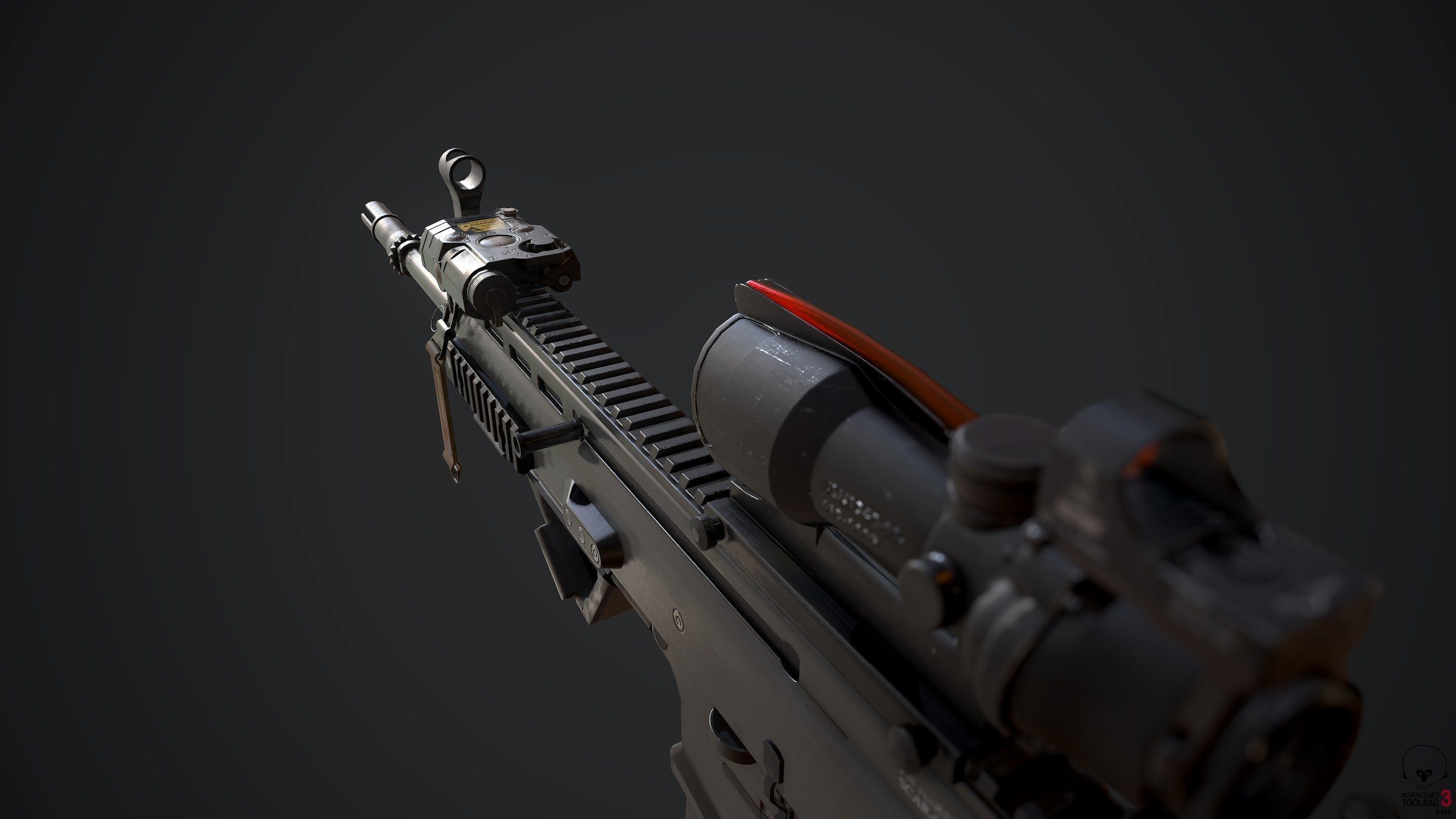 Scar L rifle Low-poly 3D model_4