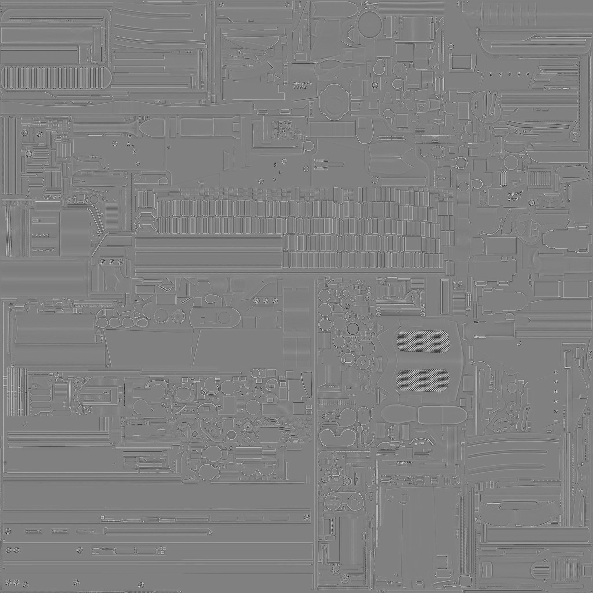 Scar L rifle Low-poly 3D model_13