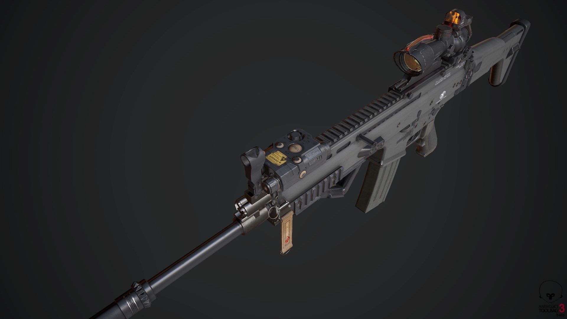 Scar L rifle Low-poly 3D model_5
