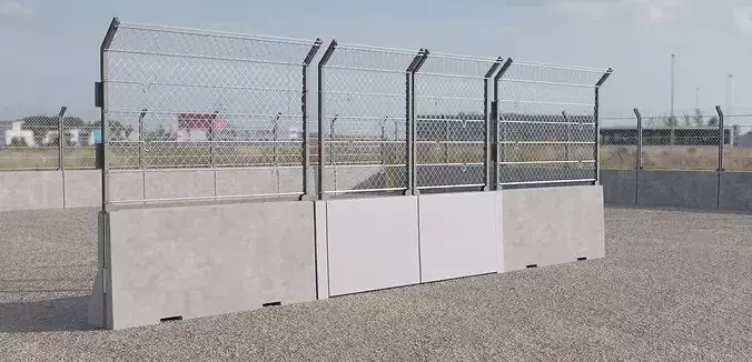 Metal Gates for Fenced Concrete Barrier Type A 130x400