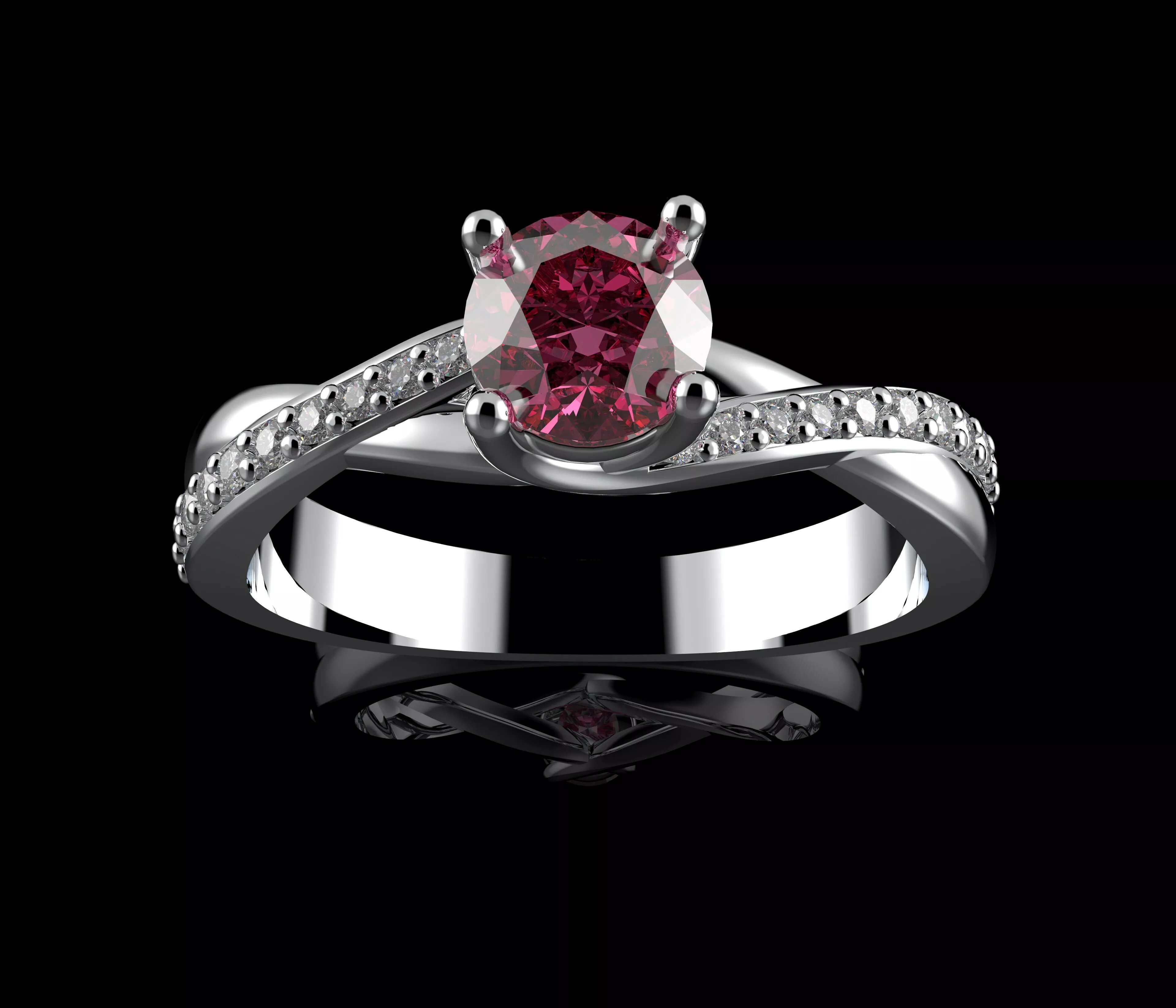 Elegant Ring 3dm STL Ready for Casting Model N1755 3D print model