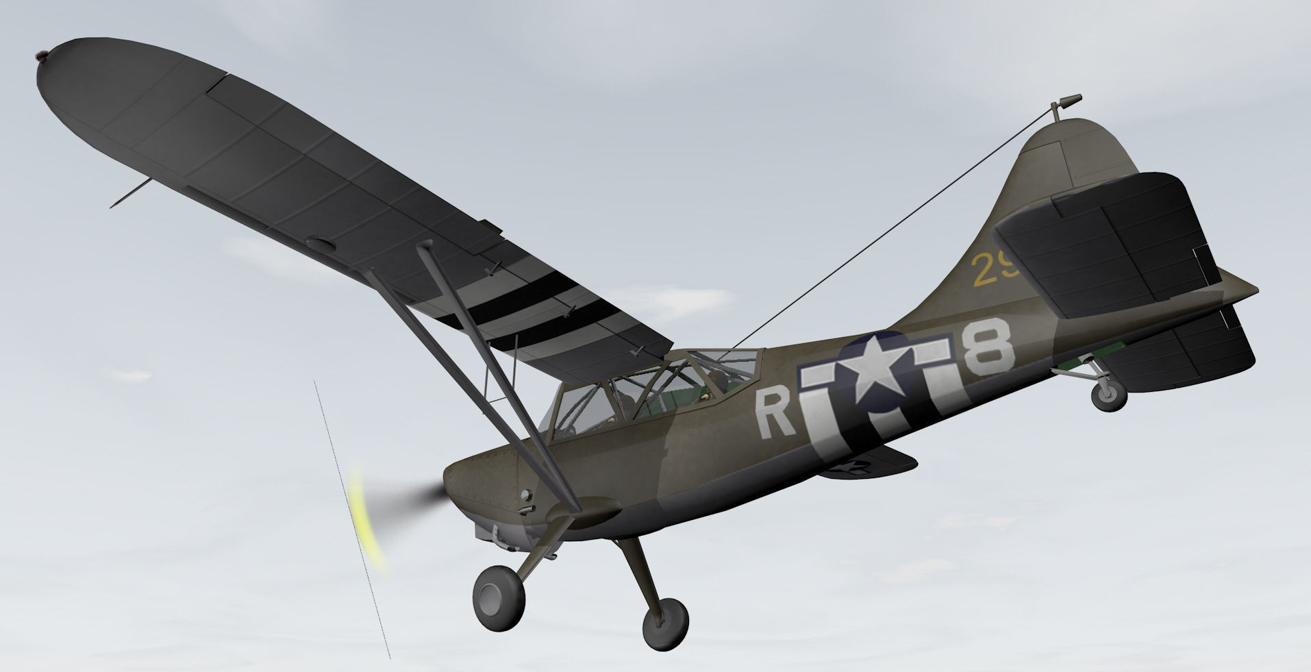 Stinson L-5 Sentinel 3D model_9
