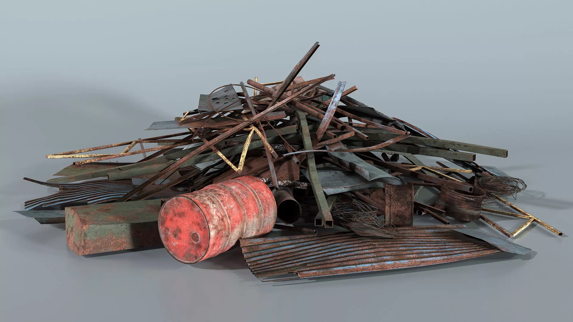Heap of Metal Debris 3D model