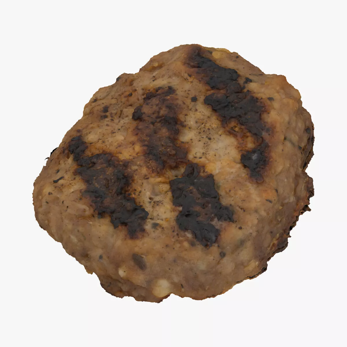 Grilled Pork Burger Patty RAW Scan 3D model