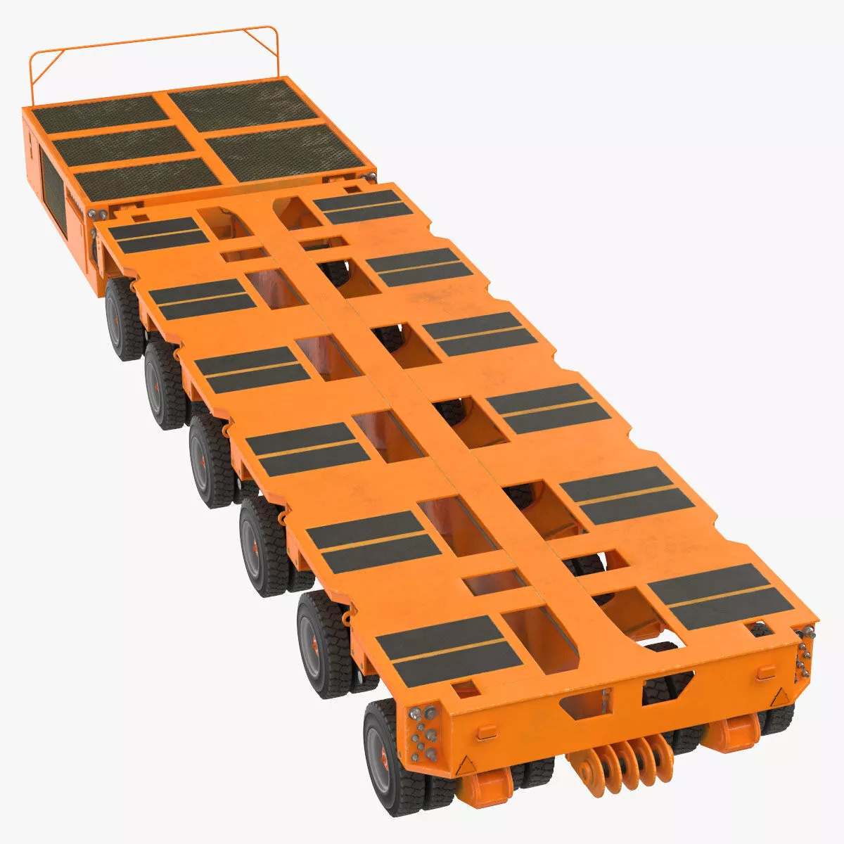 6 Axle Lines Modular Transporter Goldhofer Orange 3D model