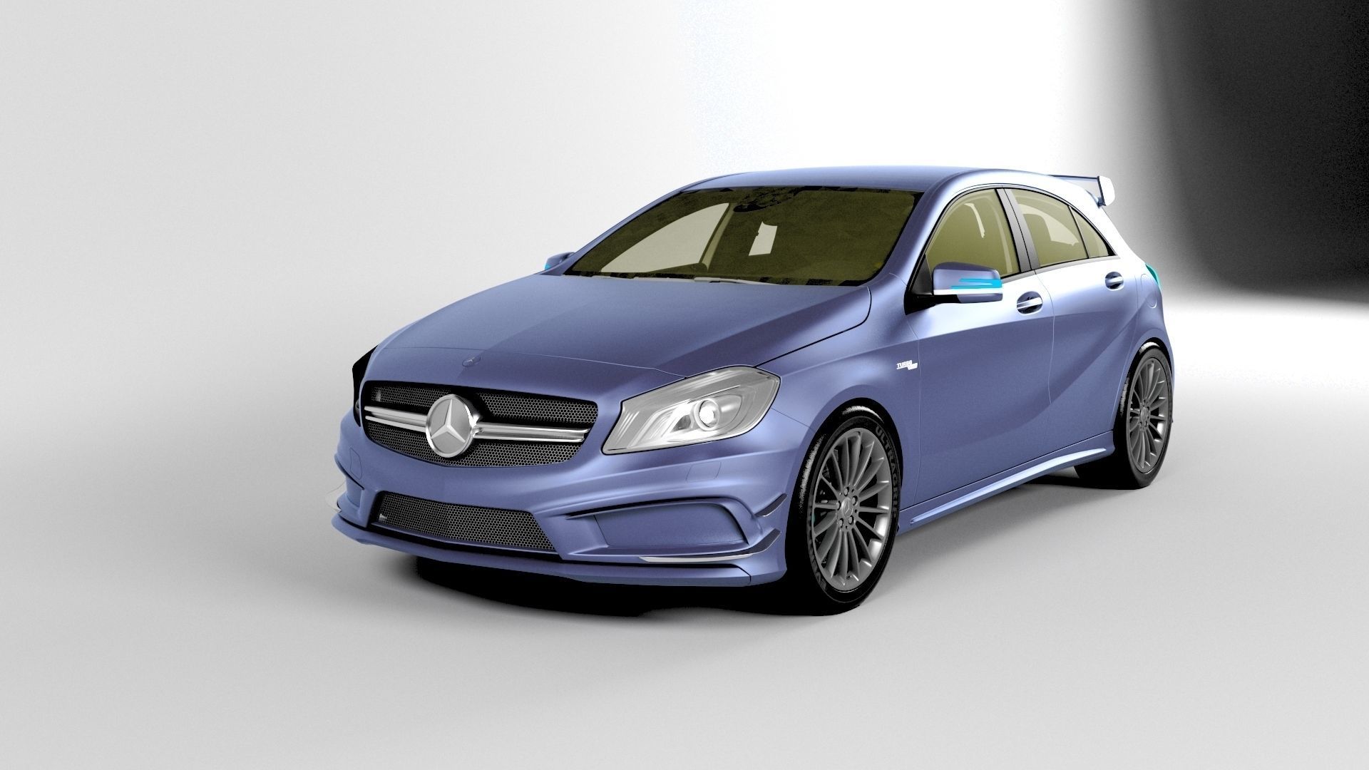 Mercedes Benz amg a45 Low-poly 3D model_11