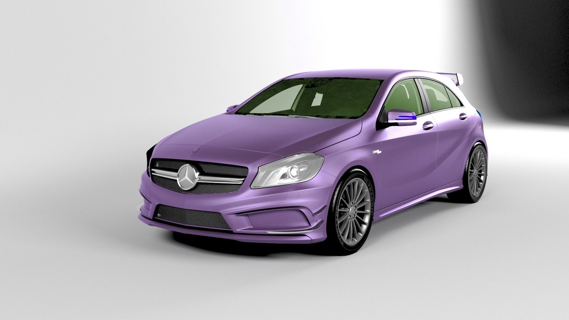 Mercedes Benz amg a45 Low-poly 3D model_1