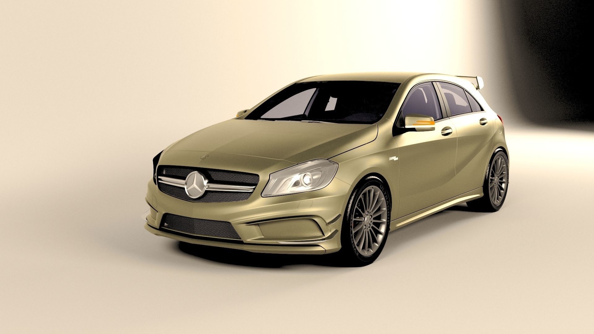 Mercedes Benz amg a45 Low-poly 3D model_8