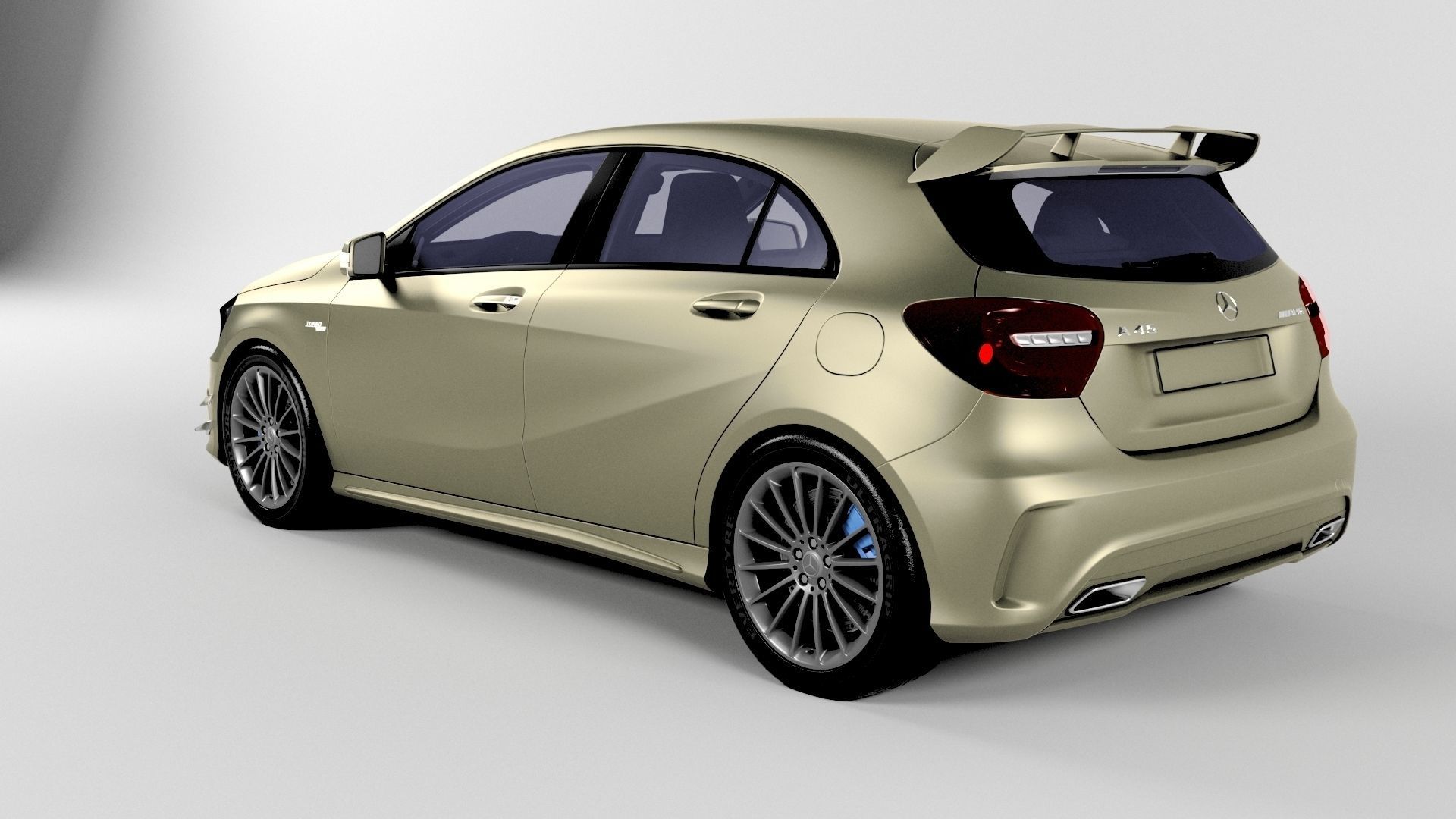 Mercedes Benz amg a45 Low-poly 3D model_7