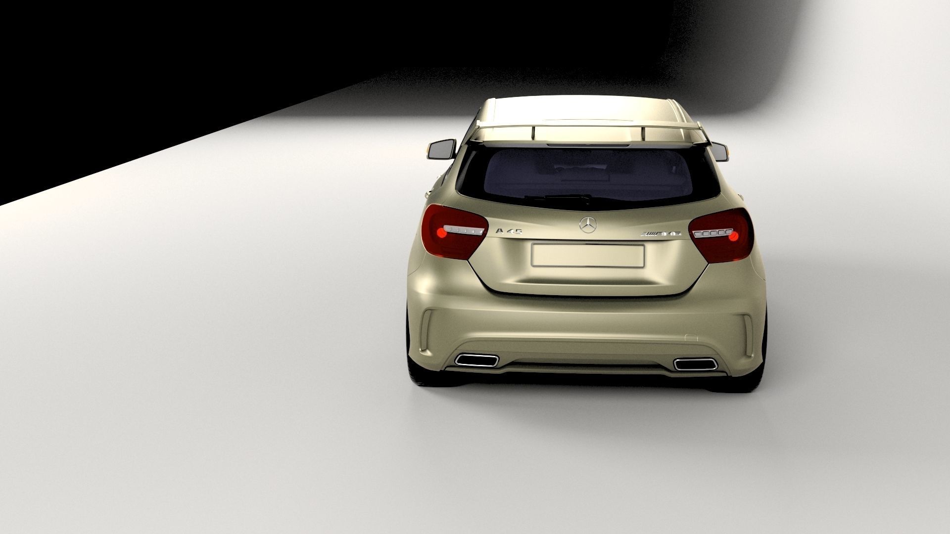 Mercedes Benz amg a45 Low-poly 3D model_9