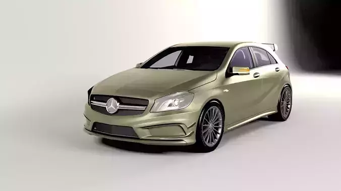 Mercedes Benz amg a45 Low-poly 3D model
