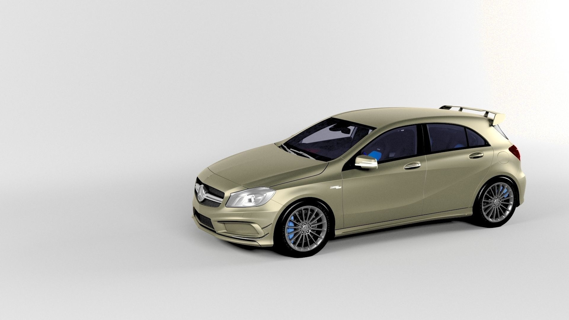 Mercedes Benz amg a45 Low-poly 3D model_5