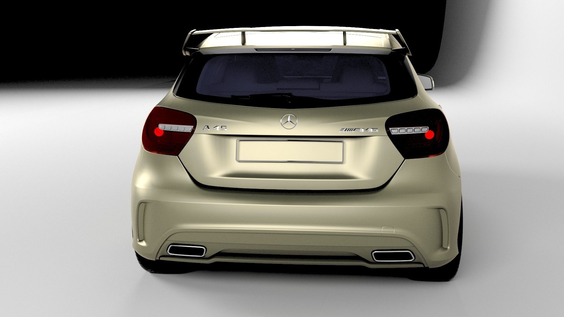 Mercedes Benz amg a45 Low-poly 3D model_3