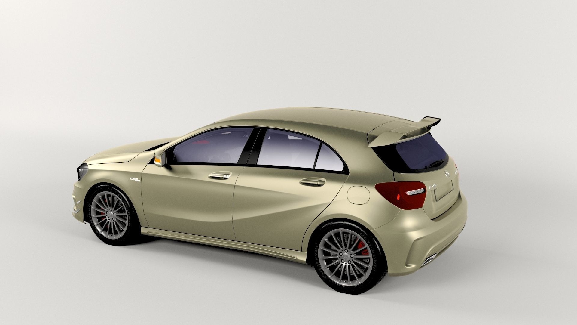 Mercedes Benz amg a45 Low-poly 3D model_4