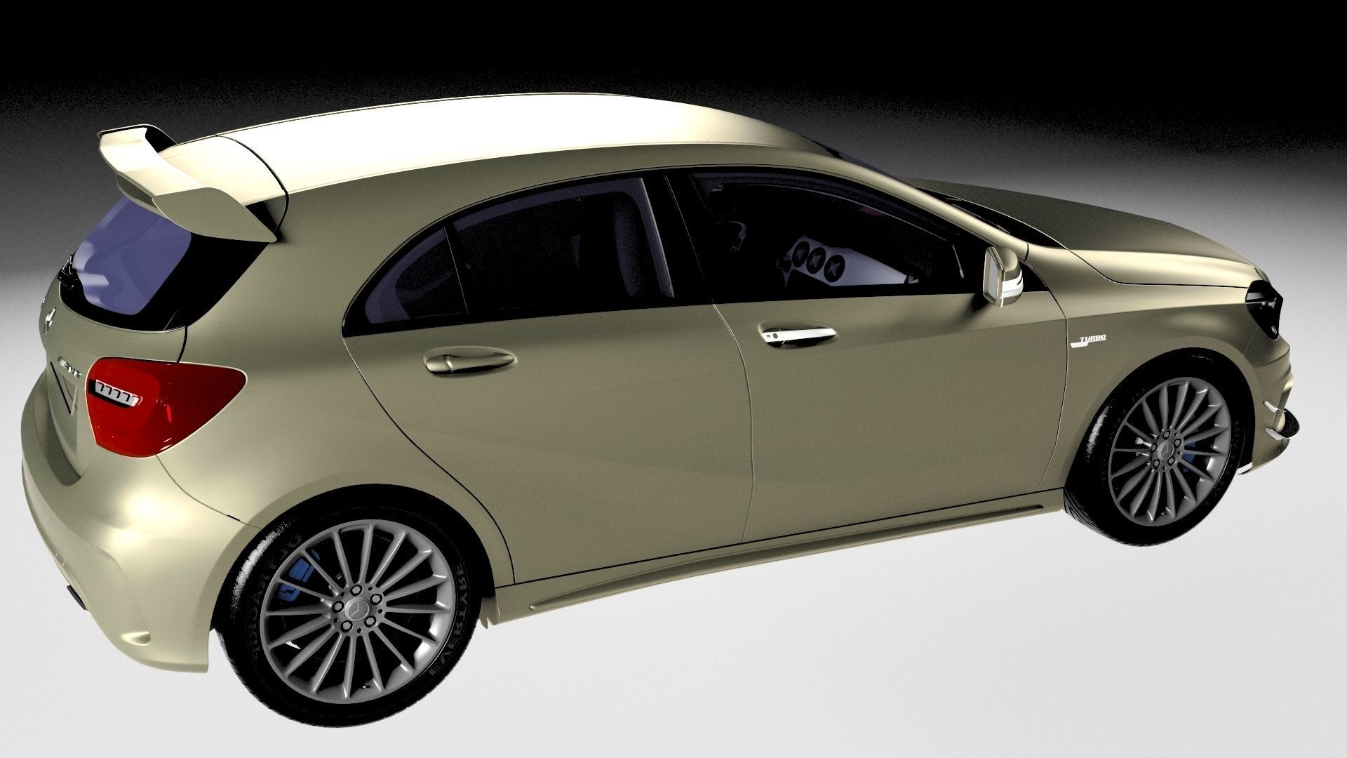 Mercedes Benz amg a45 Low-poly 3D model_6