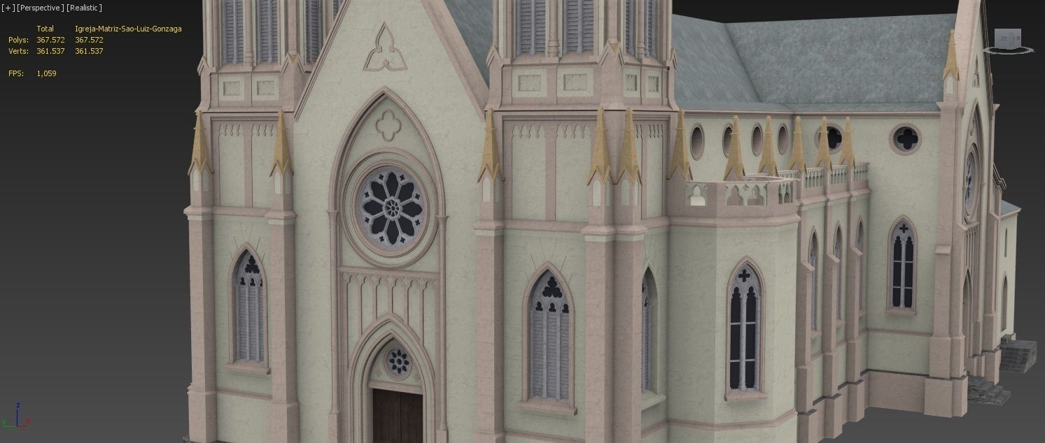 Igreja Matriz Sao Luiz Gonzaga 3D model_4