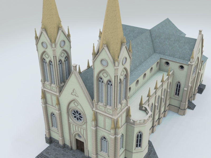 Igreja Matriz Sao Luiz Gonzaga 3D model_1