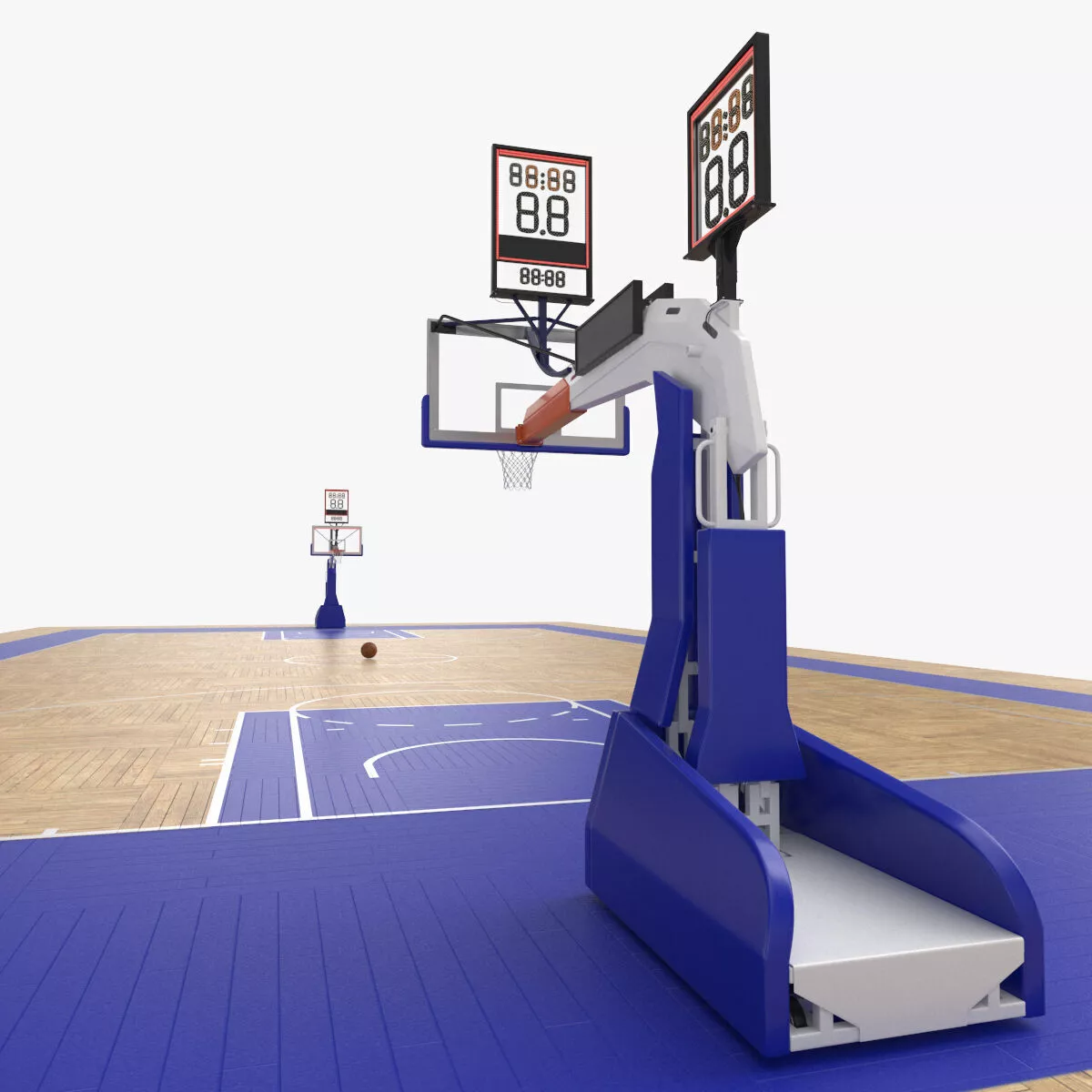 Basketball Court and Baskets 04 3D model