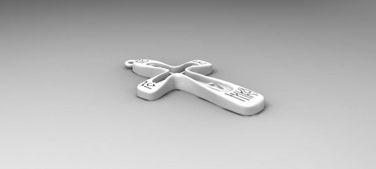 PENDANT CROSS 8 3D print model_1