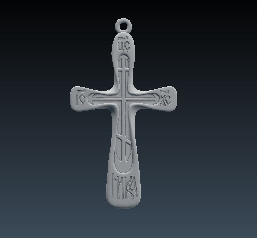 PENDANT CROSS 8 3D print model_8