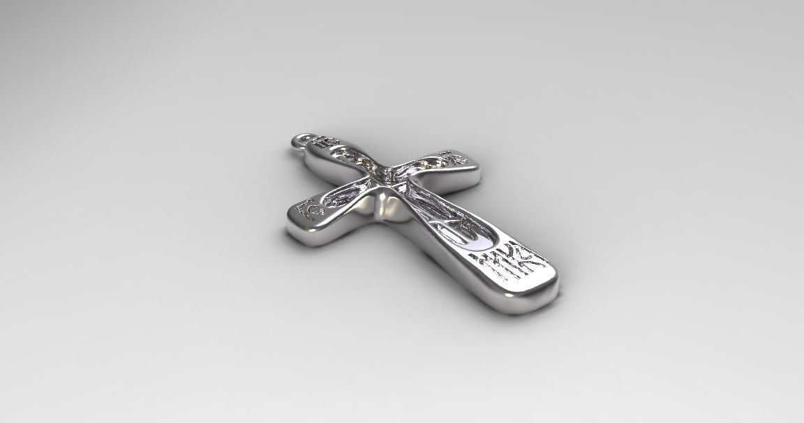 PENDANT CROSS 8 3D print model_6