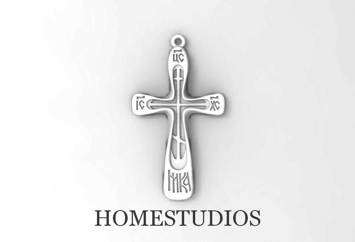 PENDANT CROSS 8 3D print model_0