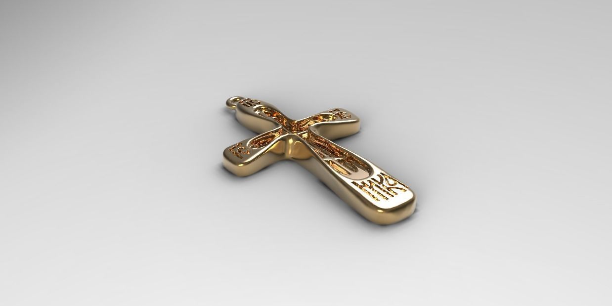 PENDANT CROSS 8 3D print model_5