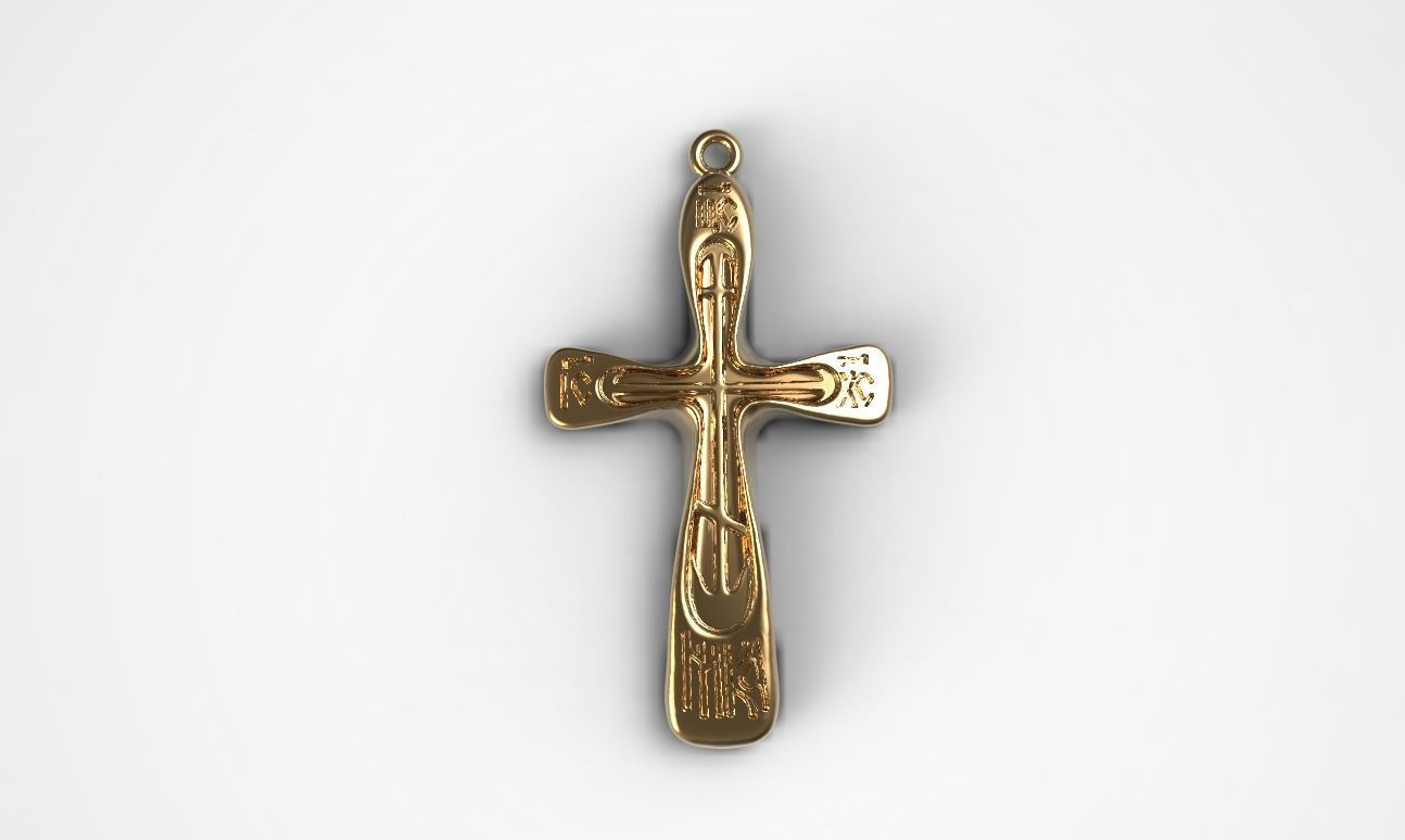 PENDANT CROSS 8 3D print model_3