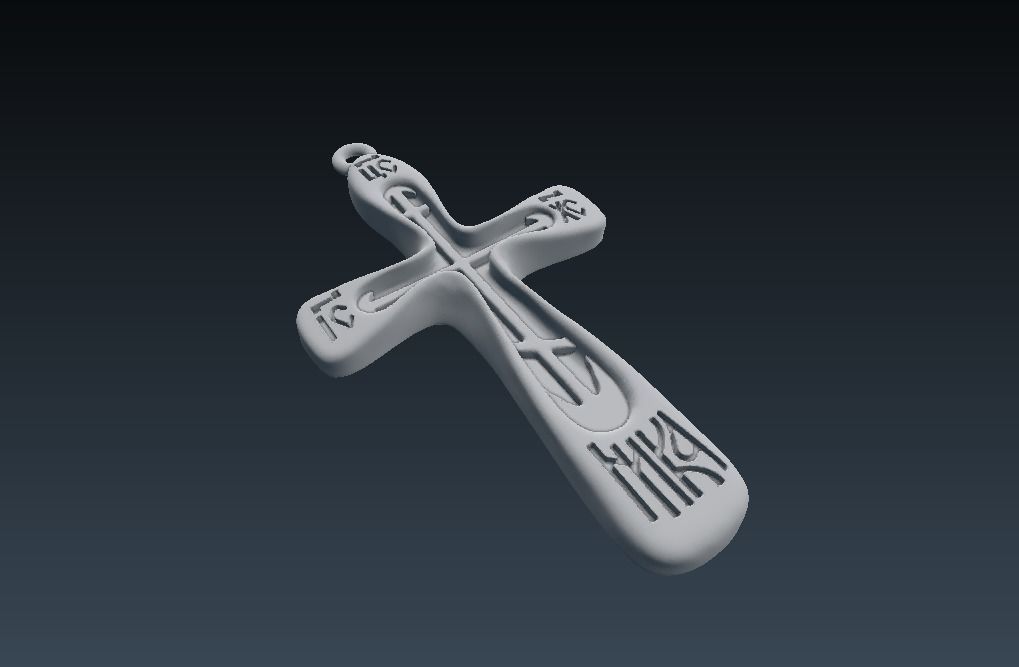 PENDANT CROSS 8 3D print model_9