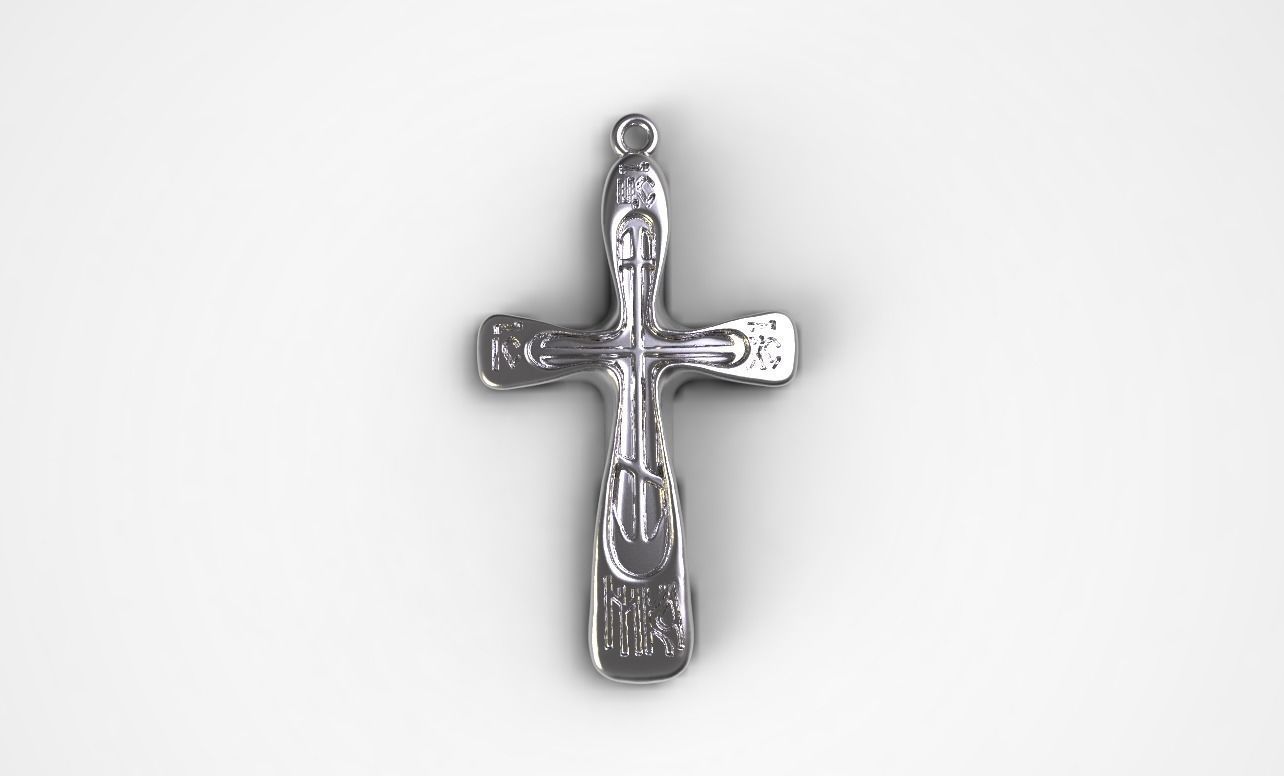PENDANT CROSS 8 3D print model_4