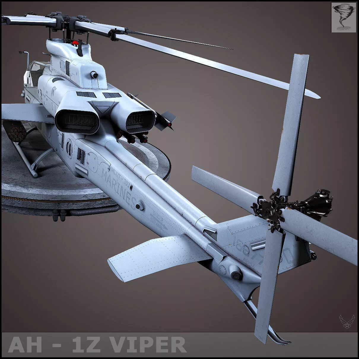 Bell AH - 1Z Viper Helicopter 3D model