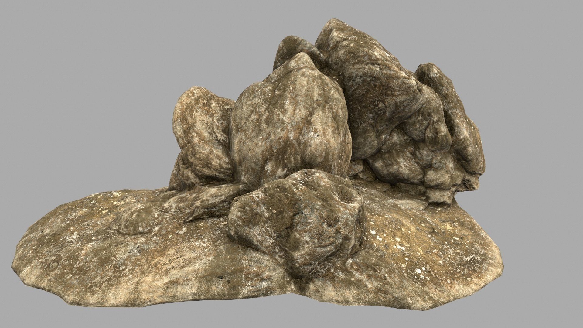 desert rocks 6 Low-poly 3D model_6