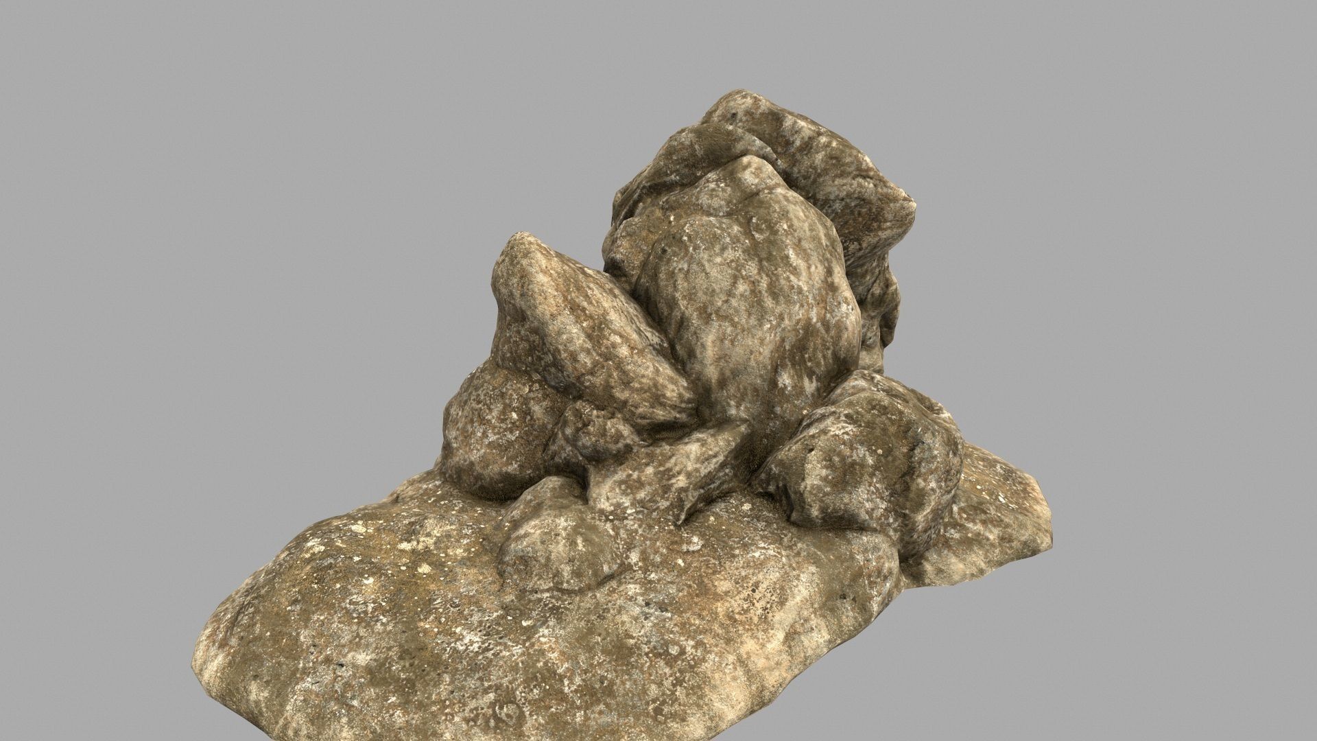 desert rocks 6 Low-poly 3D model_7