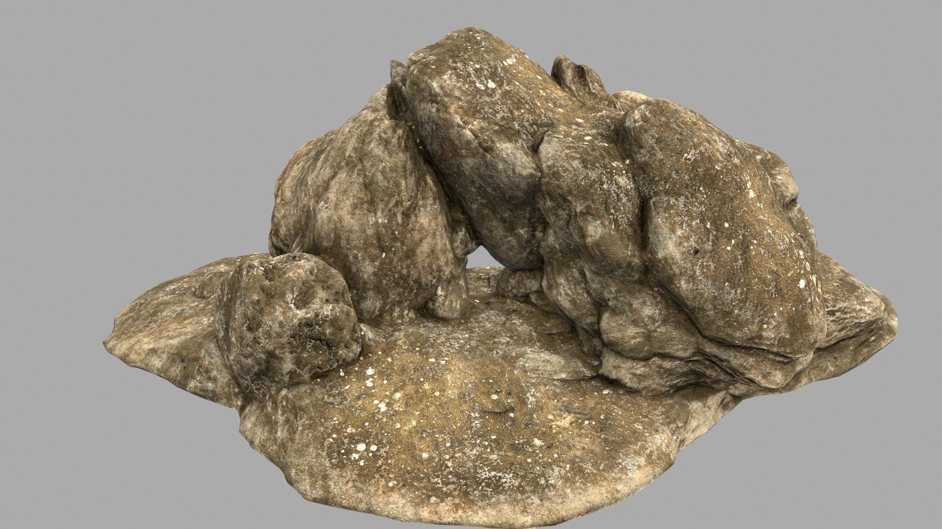 desert rocks 6 Low-poly 3D model_5