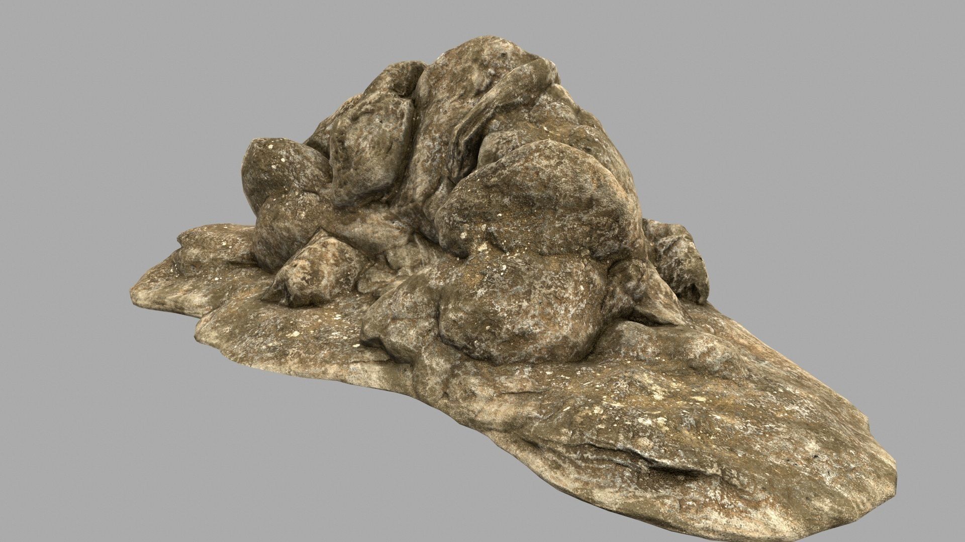 desert rocks 6 Low-poly 3D model_8