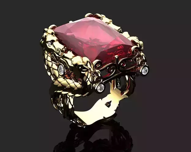 Dragon Rings for Women 3D print model