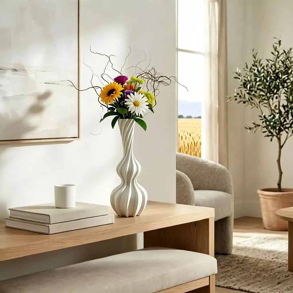 Gourd Ceramic Vase - 40cm Hourglass Twist 3D Print Ready 3D print model