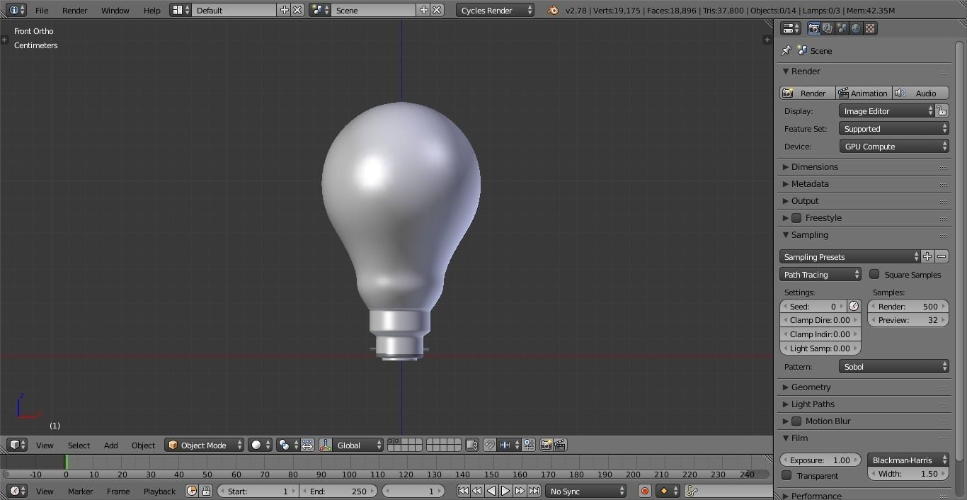 3D BULB light 3D model_0