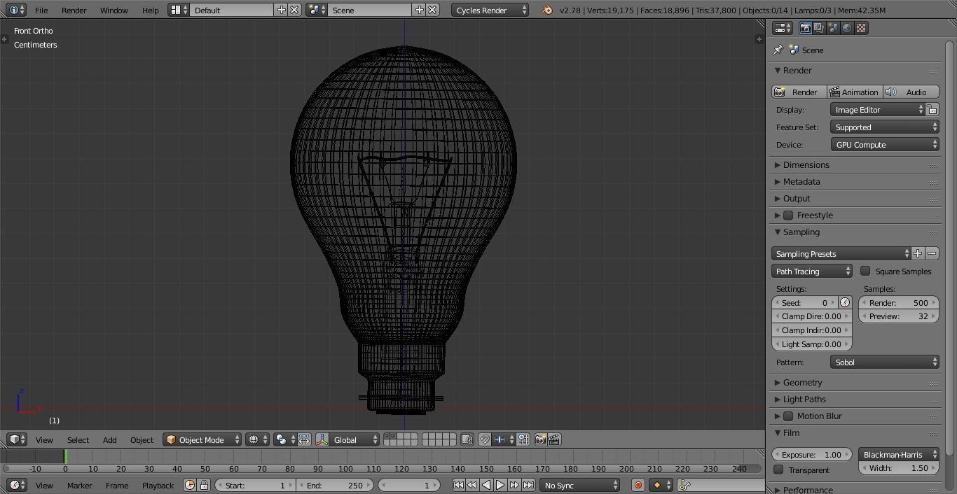 3D BULB light 3D model_1