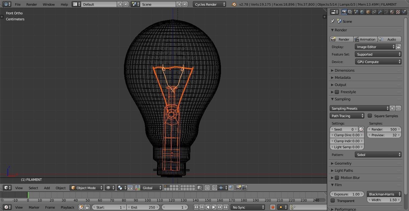 3D BULB light 3D model_4