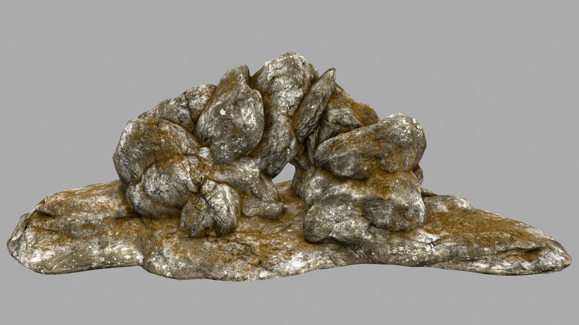 Desert Rock Low-poly 3D model_1