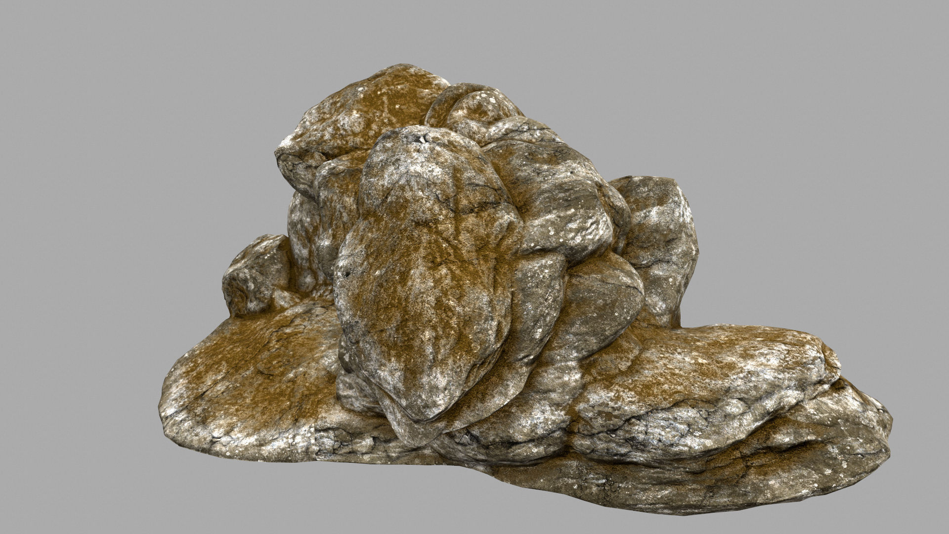 Desert Rock Low-poly 3D model_4